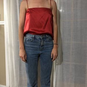Silk Spaghetti Strap Top